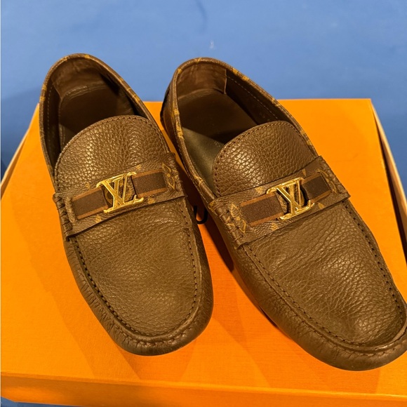 Louis Vuitton Hockenheim Brown Leather Moccasin 1A9181